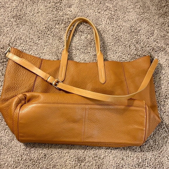 Cole Haan Tan Leather Tote Crossbody Bag - Picture 3 of 7
